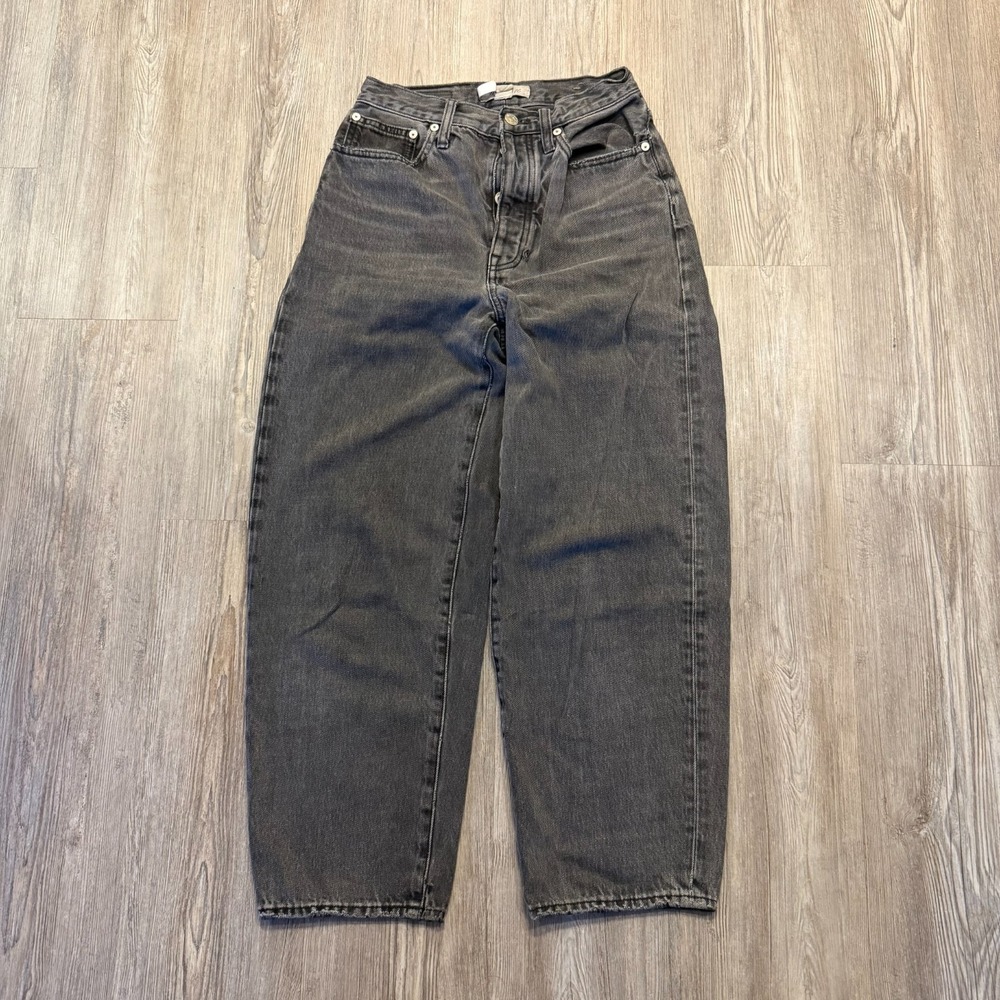 Madewell Womens 25 Balloon Jeans Gray/Fadedâ Black